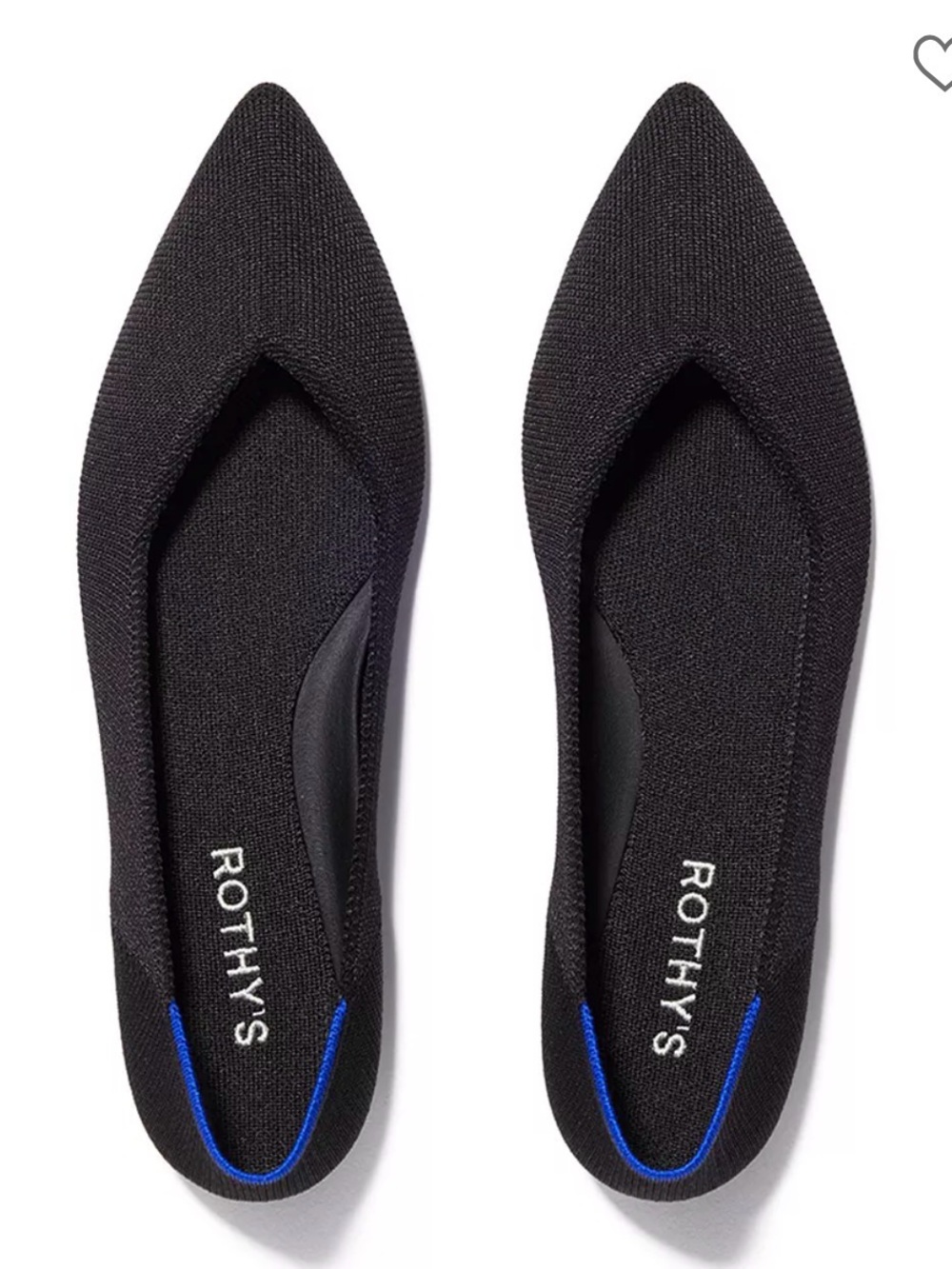 Rothy's The Point II Pointed Toe Flats in Black